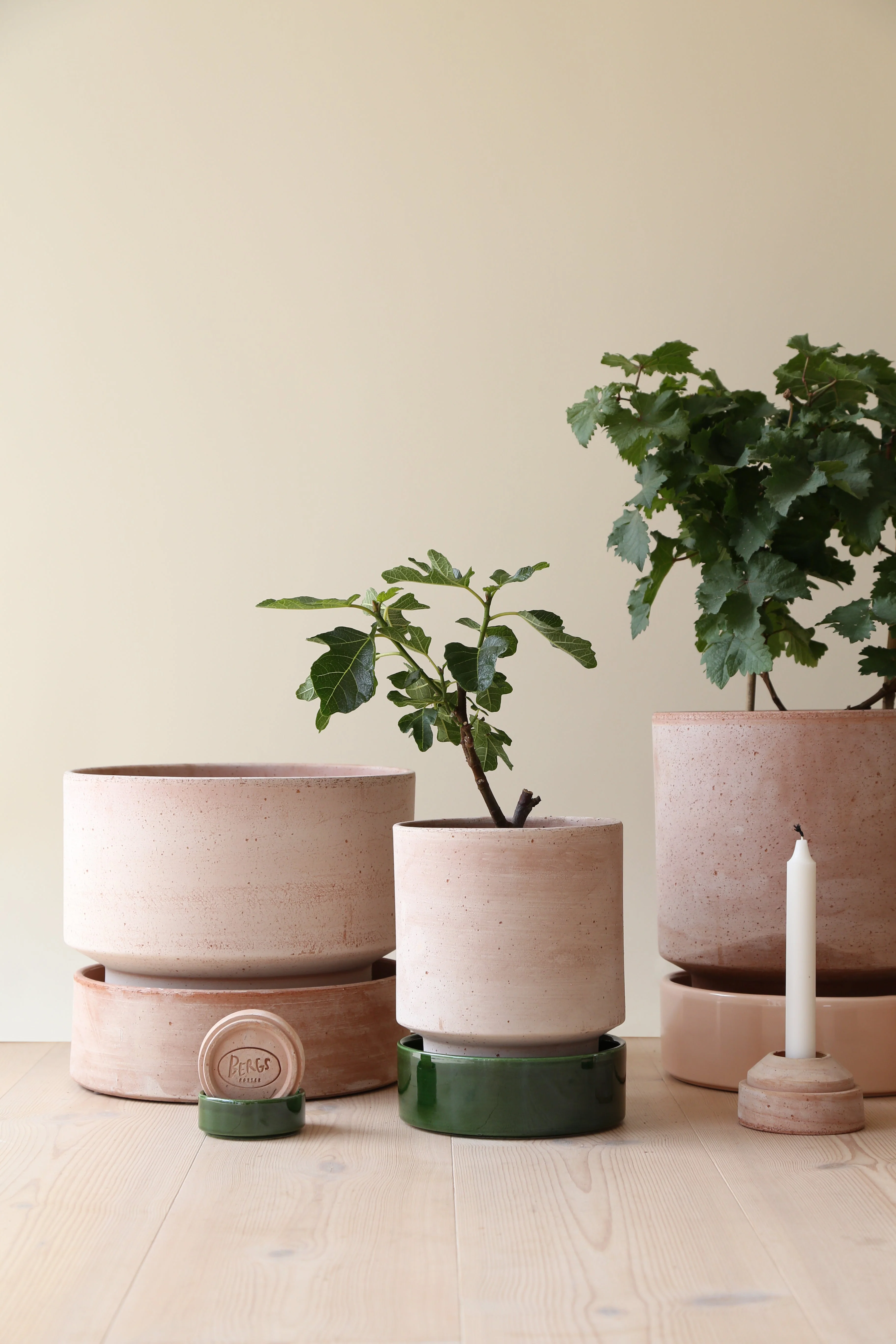 Hoff krukke, raw rosa + raw rosa underskål, gulvkrukke - Image 2