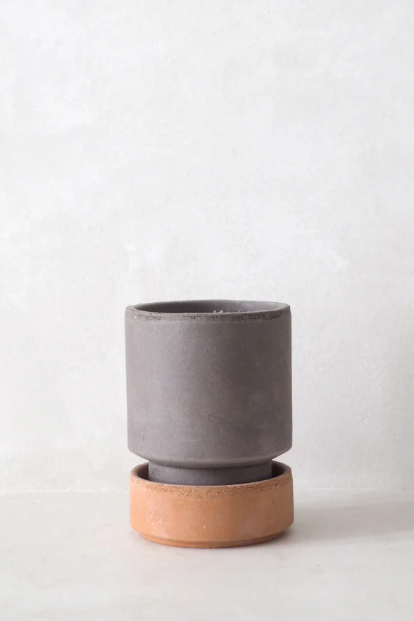 Hoff krukke, raw grey + raw rosa underskål