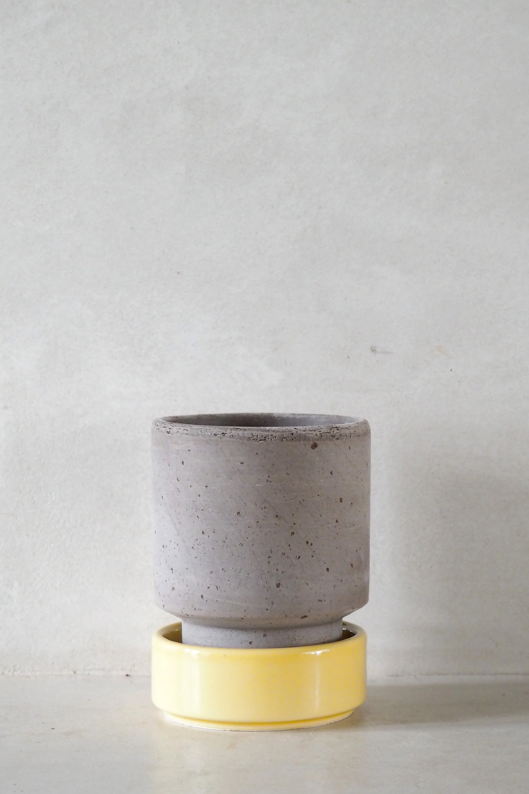 Hoff krukke, raw grey + Yellow underskål