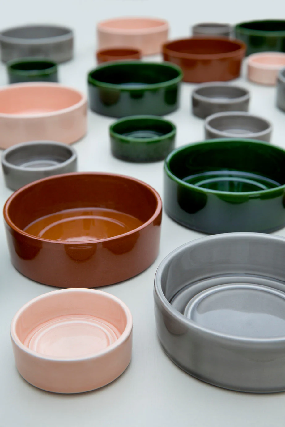 Hoff krukke, raw rosa + grå underskål, gulvkrukke - Image 3