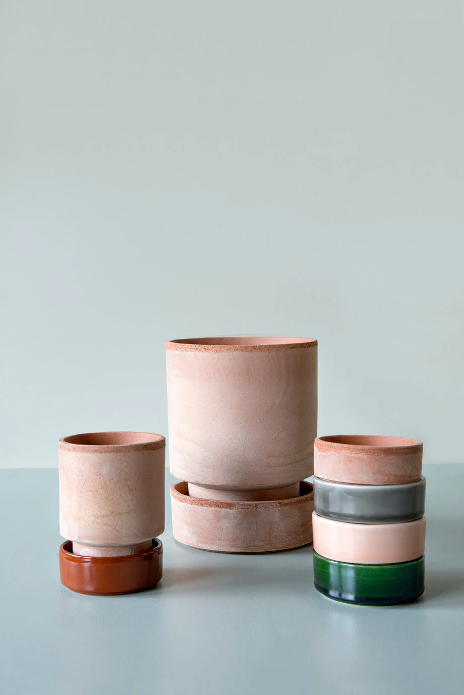 Hoff krukke, raw rosa + rosa underskål, gulvkrukke - Image 4